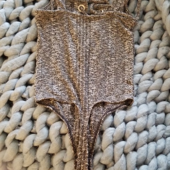 NWOT Gray bodysuit - Picture 2 of 3